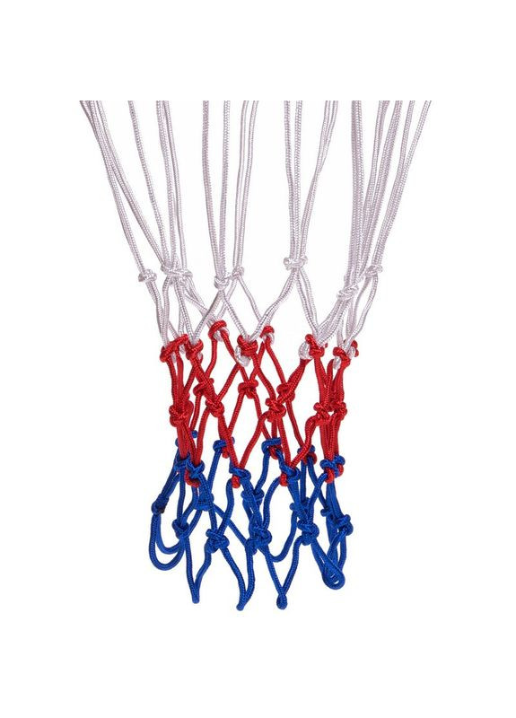 Сетка баскетбольная Стандарт MK (полипропилен, d-4,5мм, белый-красный-синий, компл. 2шт) (C-7524) SP-Sport (361436581)