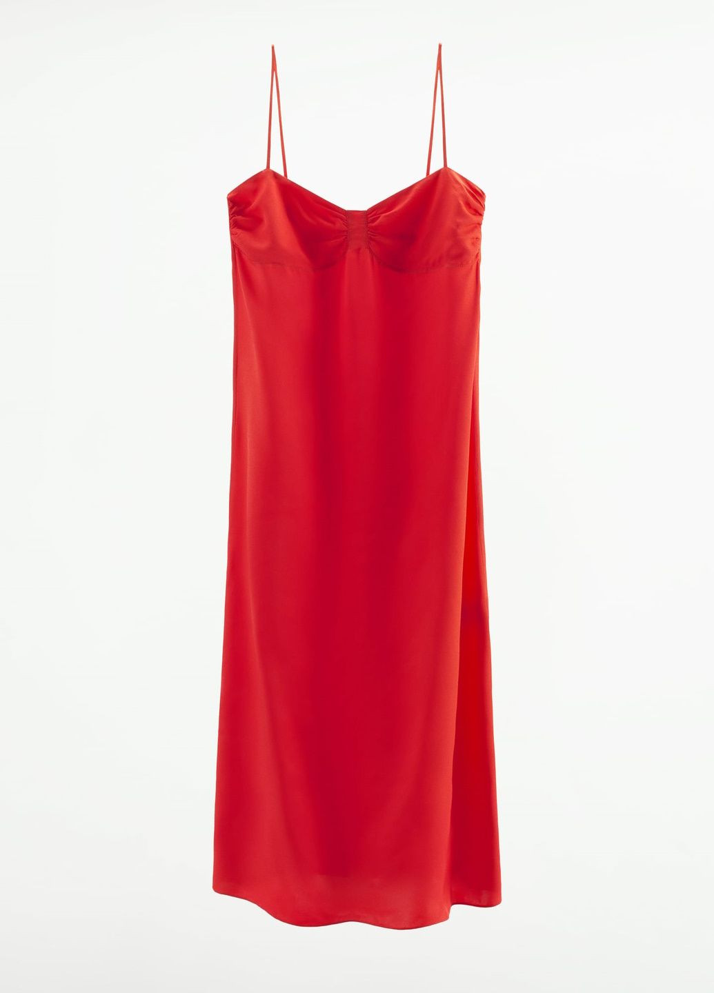 Красное домашнее платье Zara однотонное