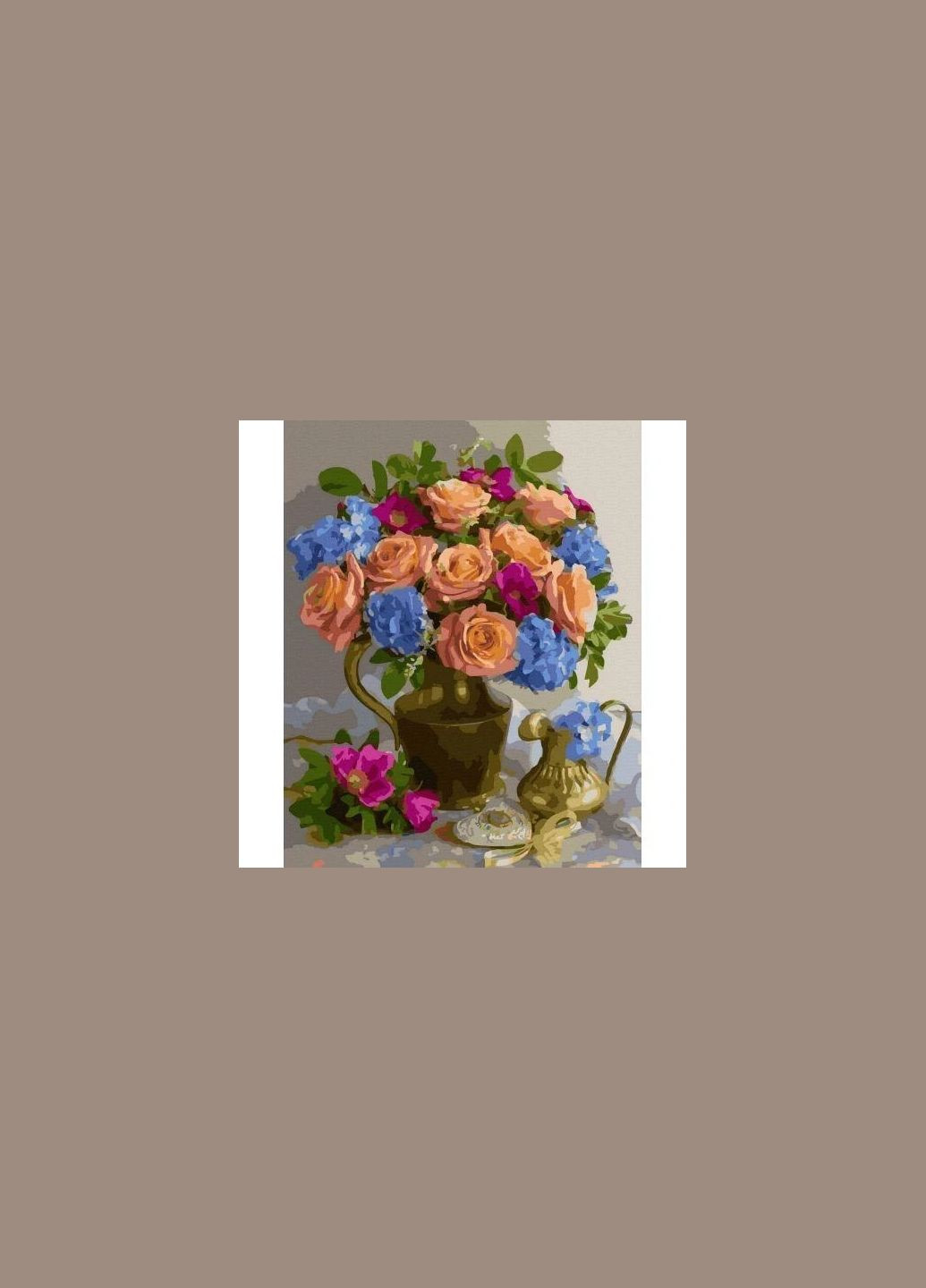 Цветы картины по номерам 40х50 Картина по цифрам на холсте Букет в винтажном весе Картины роспись по номерам GX44987 Rainbow Art (308987737)