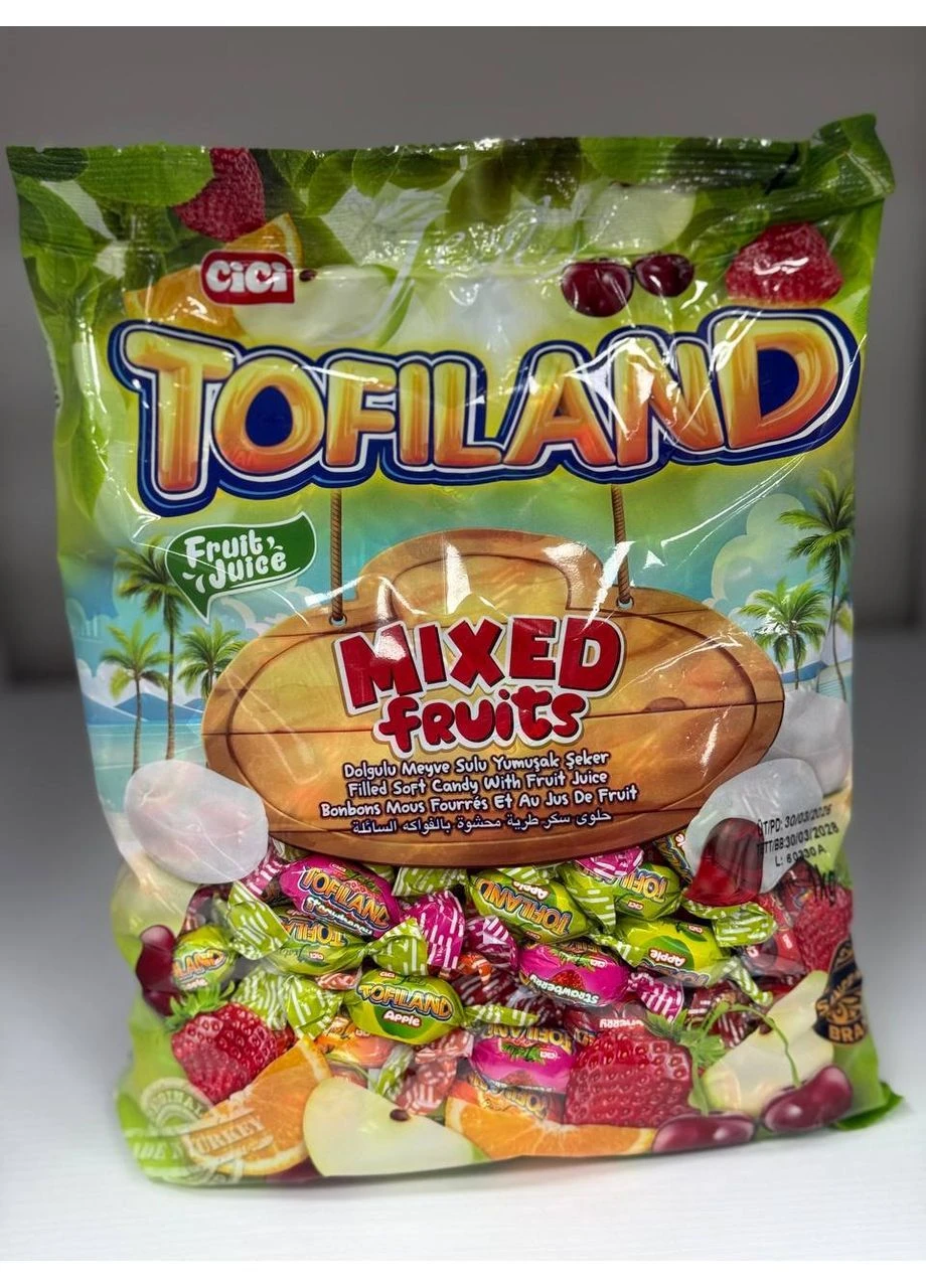 Жувальні цукерки JEST TOFILAND MIX фруктове асорті 1 кг м’які з фруктовим соком No Brand (400113122)