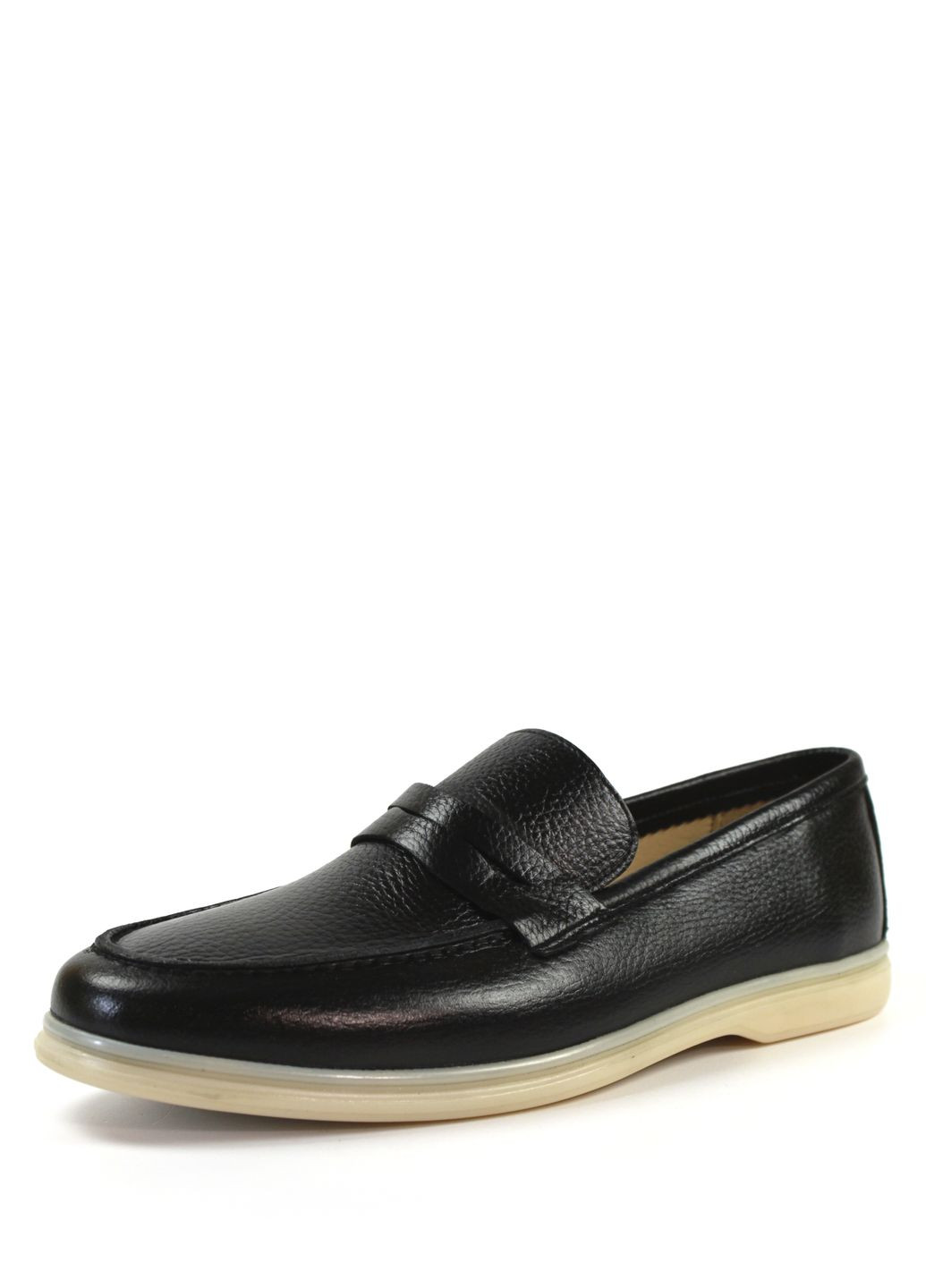 Черные кэжуал мужские лоферы из натуральной кожи It-Girl без шнурков