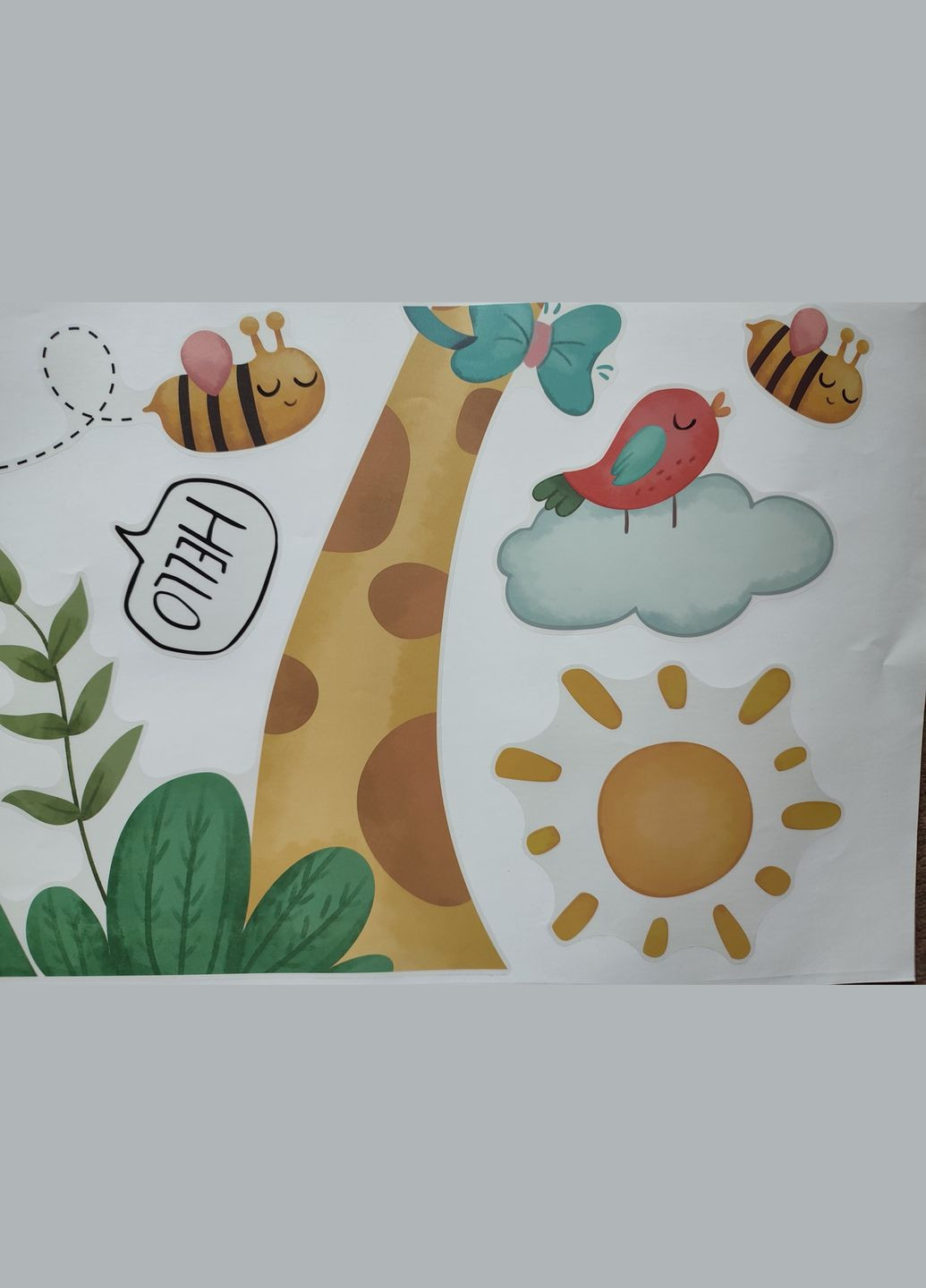 Вінілові наклейки на стіну Тваринки в дитячий садочок (лист 60 х 90 см) Б408-3 No Brand (302241891)