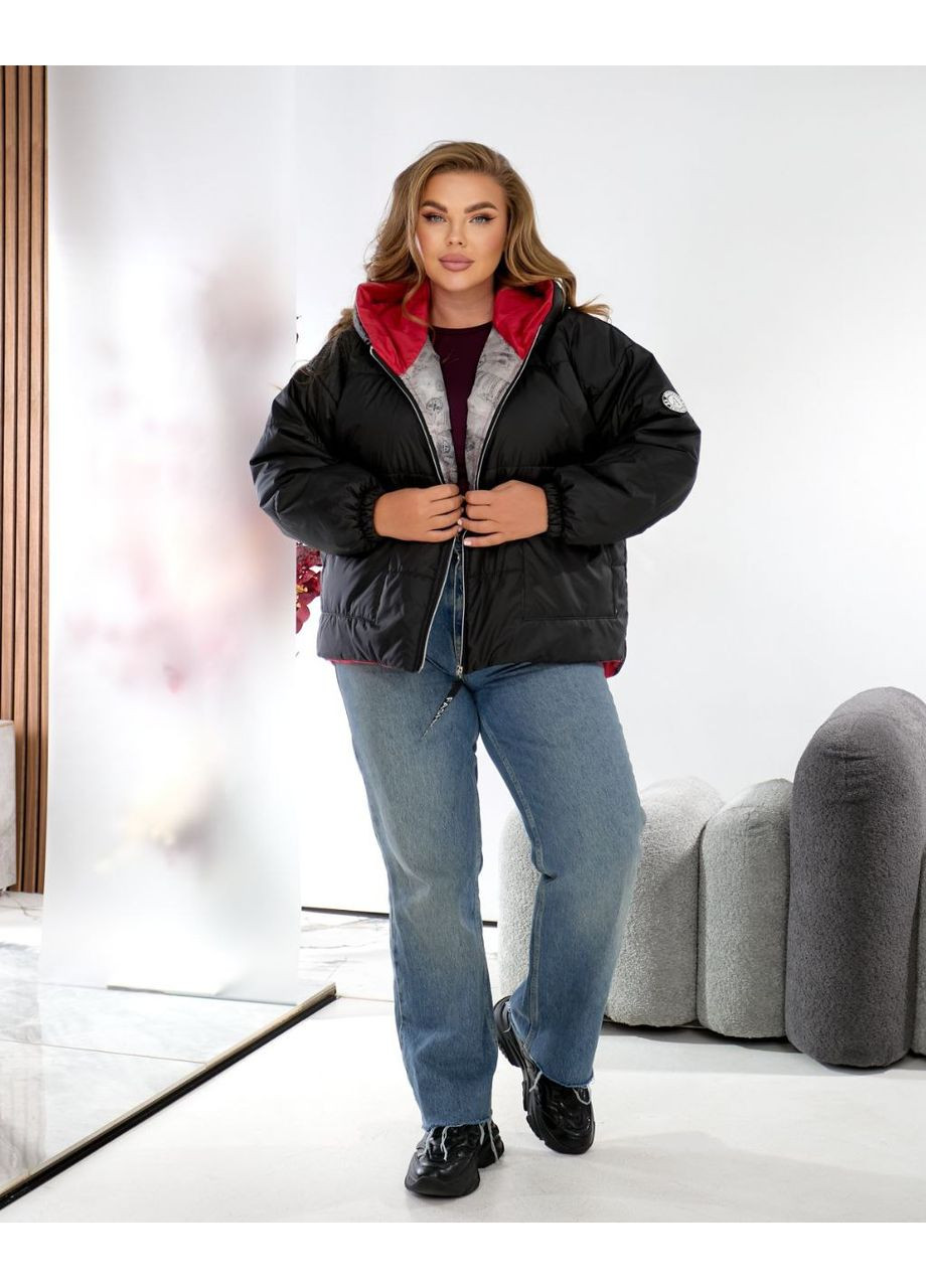 Красная демисезонная женская весенняя куртка из плащевки — замеры в описании куртка-пальто DK/DL Мода без кордонів