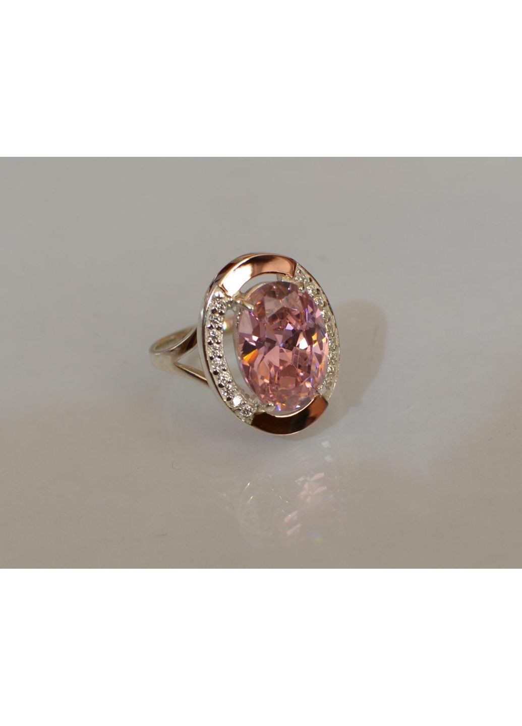 Срібна каблучка зі вставками з золота Silver Style (367268356)