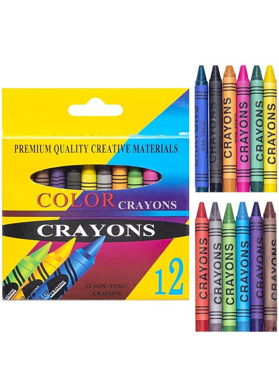 Воскові олівці 12 кольорів CRAYONS 2688A Color-it (365642090)