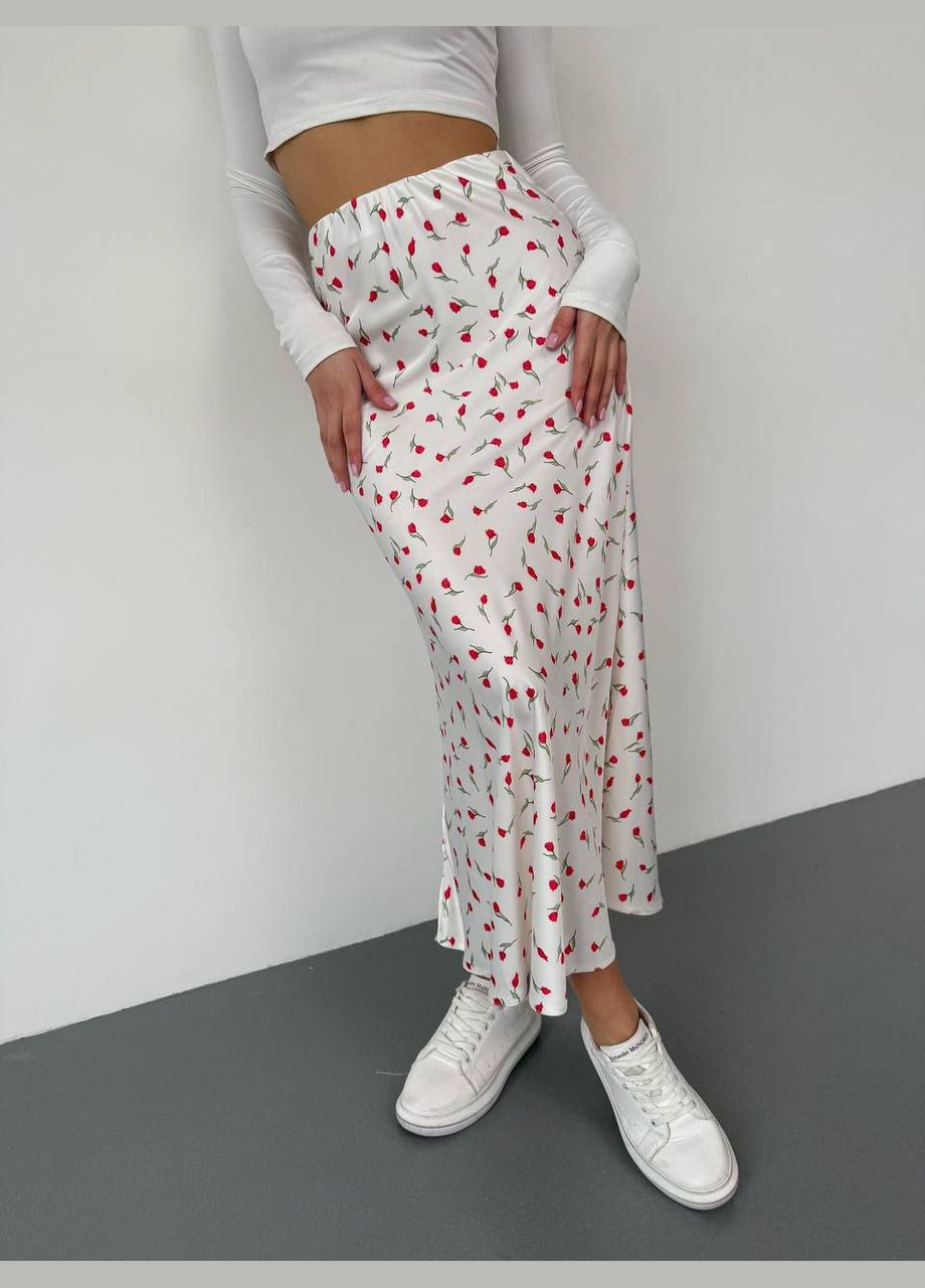 Белая шелковая юбка Osoblyva