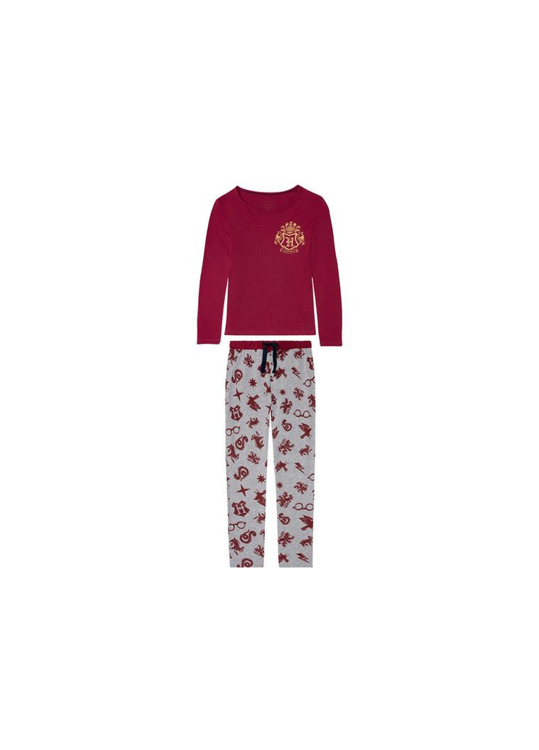 Красная всесезон пижама для девочки лонгслив + брюки Pepperts