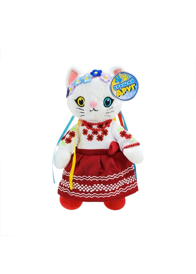 Детская мягкая игрушка "Кошка украиночка" PL8242ua традиционное платье, 31 см Bambi (380346042)