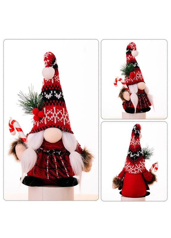 Игрушка гном А6-9 Red 24 см рождественская для праздничного декора 20 шт. Lesko (371872607)