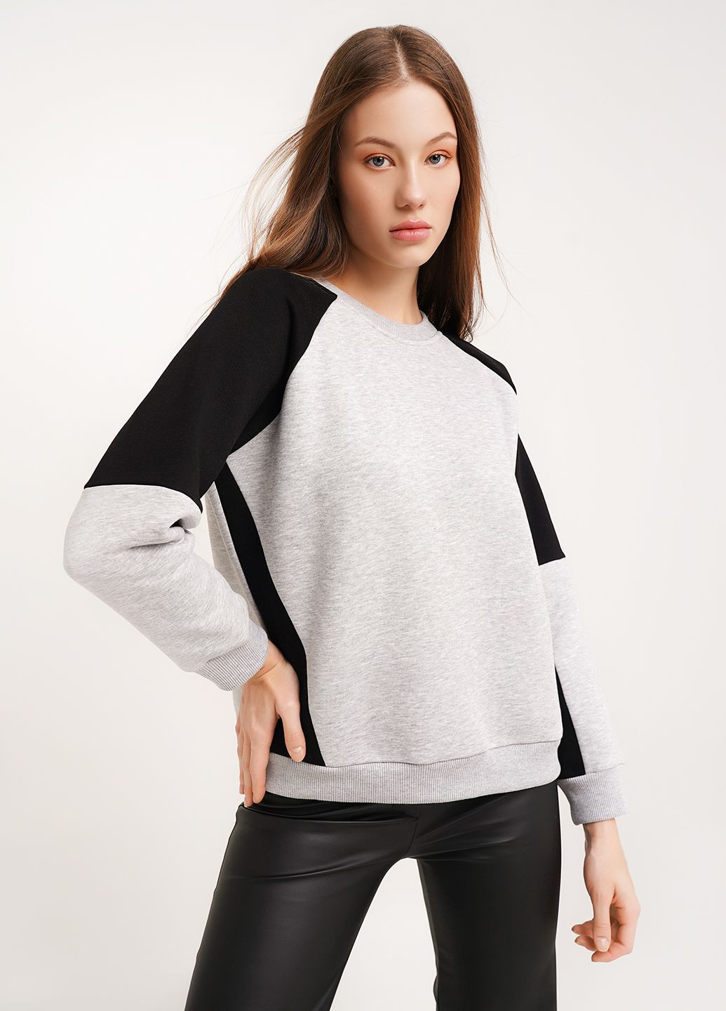 Сірий світшот Daria Karpiuk меланж (312524368)