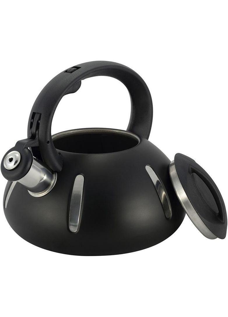 Чайник Happy Kettle 2л из нержавеющей стали со свистком, черный матовый Ofenbach (372172235)