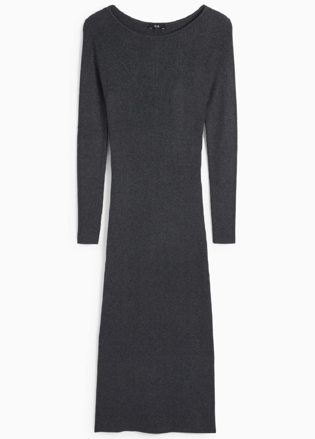 Темно-серое платье C&A однотонное