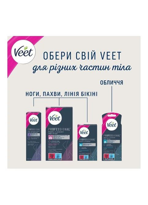 Воскові смужки Professional для сухої шкіри з Алоє вера 12 шт. (8410104511340) Veet Professional для сухої шкіри з Алоє вера 12 шт. (349822845)
