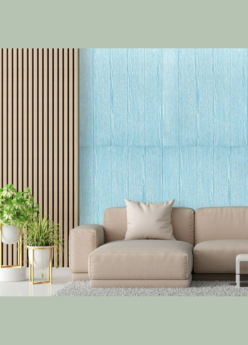 Самоклеюча 3D панель блакитне дерево 700х700х4мм (93) SW-00001338 Sticker Wall (300241469)