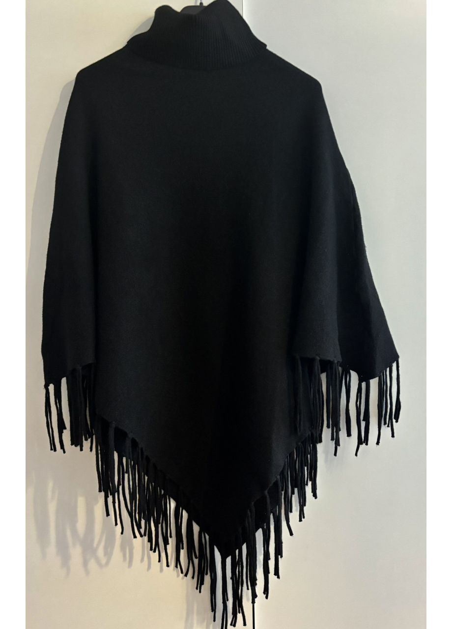 Женское пончо накидка воротник-стойка безразмерный (48-54 г) No Brand (368999646)