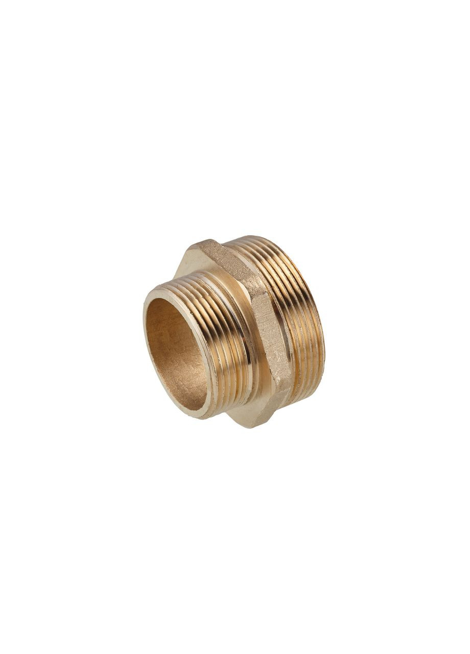 Ніпель перехідний посилений 2"х1 1/2" ЗЗ латунний УК0520-В Lexline (332964138)