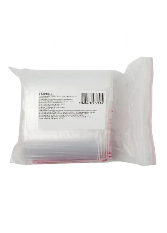 Пакети з застібкою 80 x 120 мм 100 шт. (4823078977564) Buroclean (398753199)
