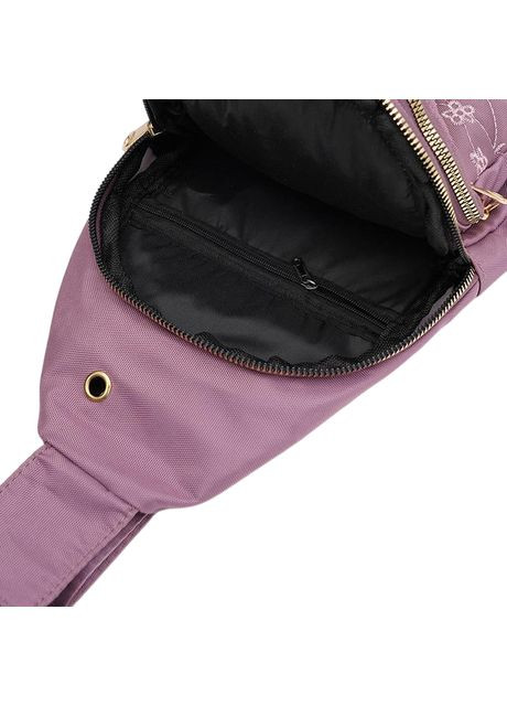 Спортивна сумка слінг через плече жіноча з текстилю для телефону та документів середня Рожевий 38907 Monsen (351489095)