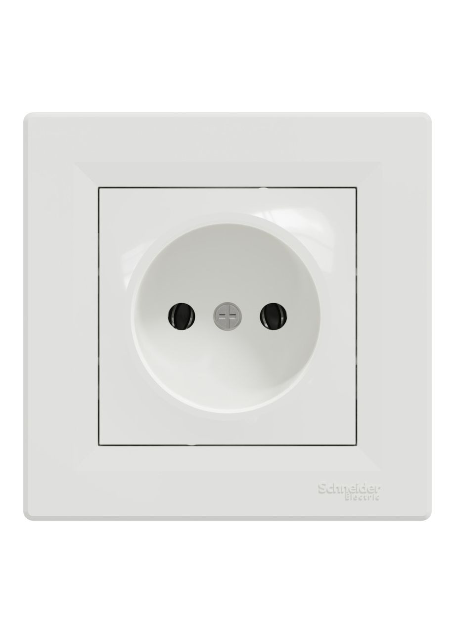 Розетка без заземленням, білий, Asfora, EPH3000121 Schneider (372582376)