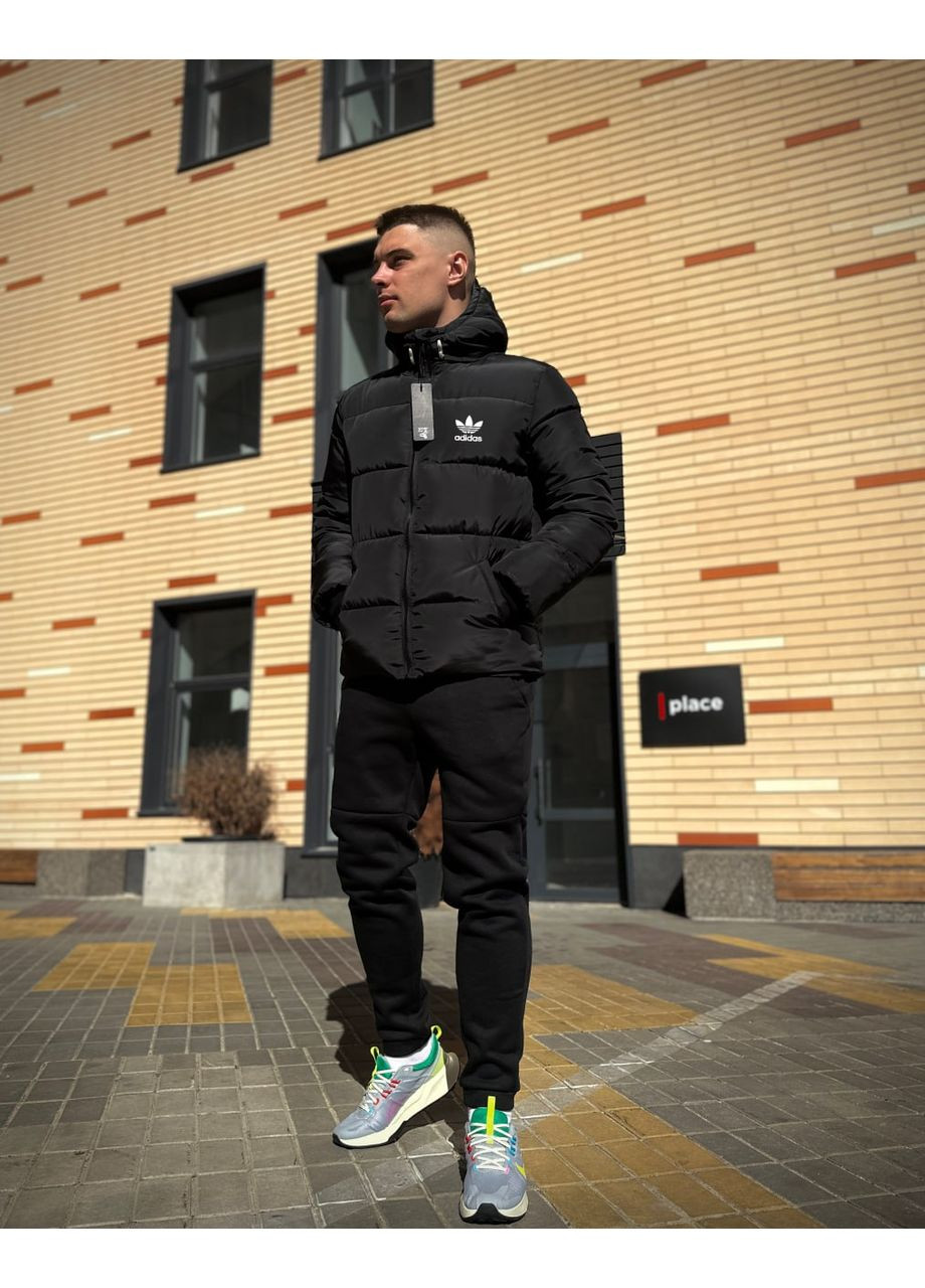 Черная зимняя куртка зимняя черная из лого Luna