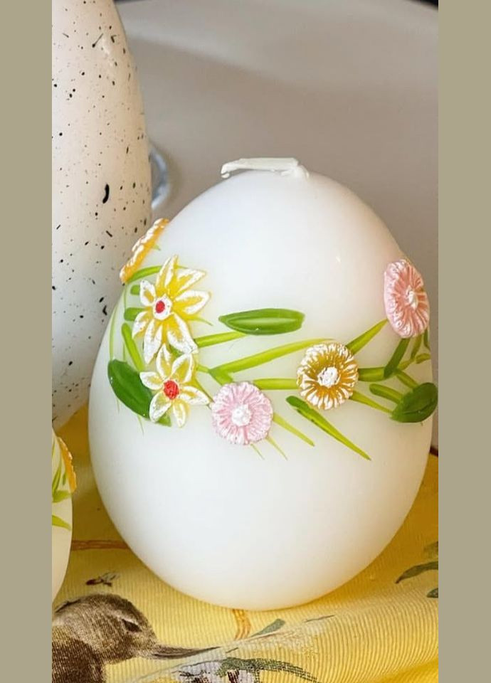 Свічка у формі яєчка 9х7 см No Brand (324103748)