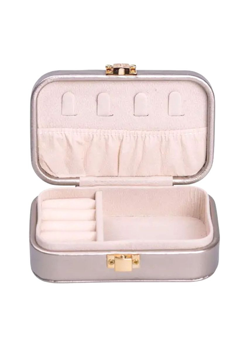 Шкатулка для украшений из экокожи 12x7,5x4 см органайзер для ювелирных изделий с застежкой контейнер для драгоценностей ProDobro (364193052)