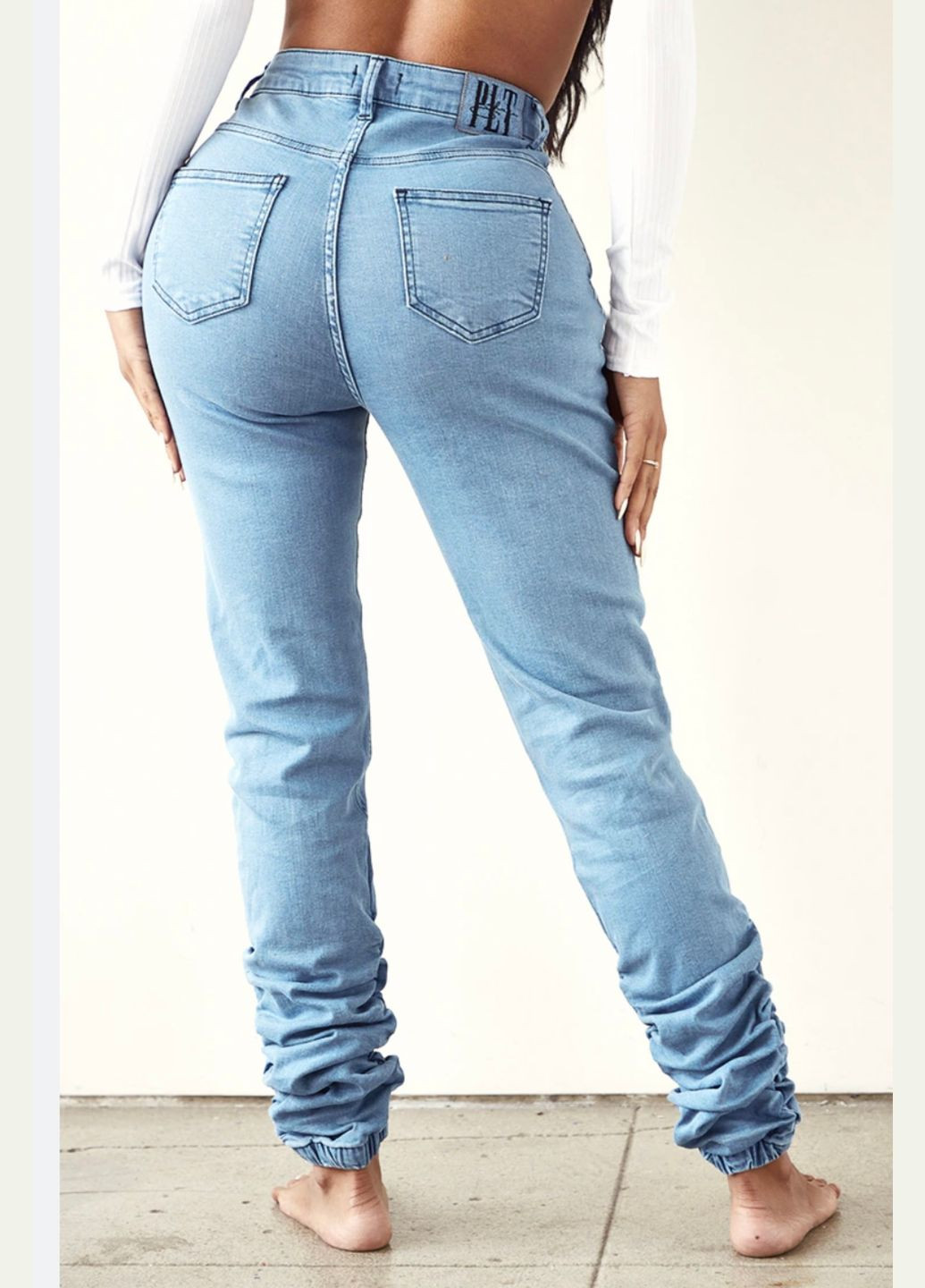 Джинсы Синие BTG-0068 PrettyLittleThing - (289533715)