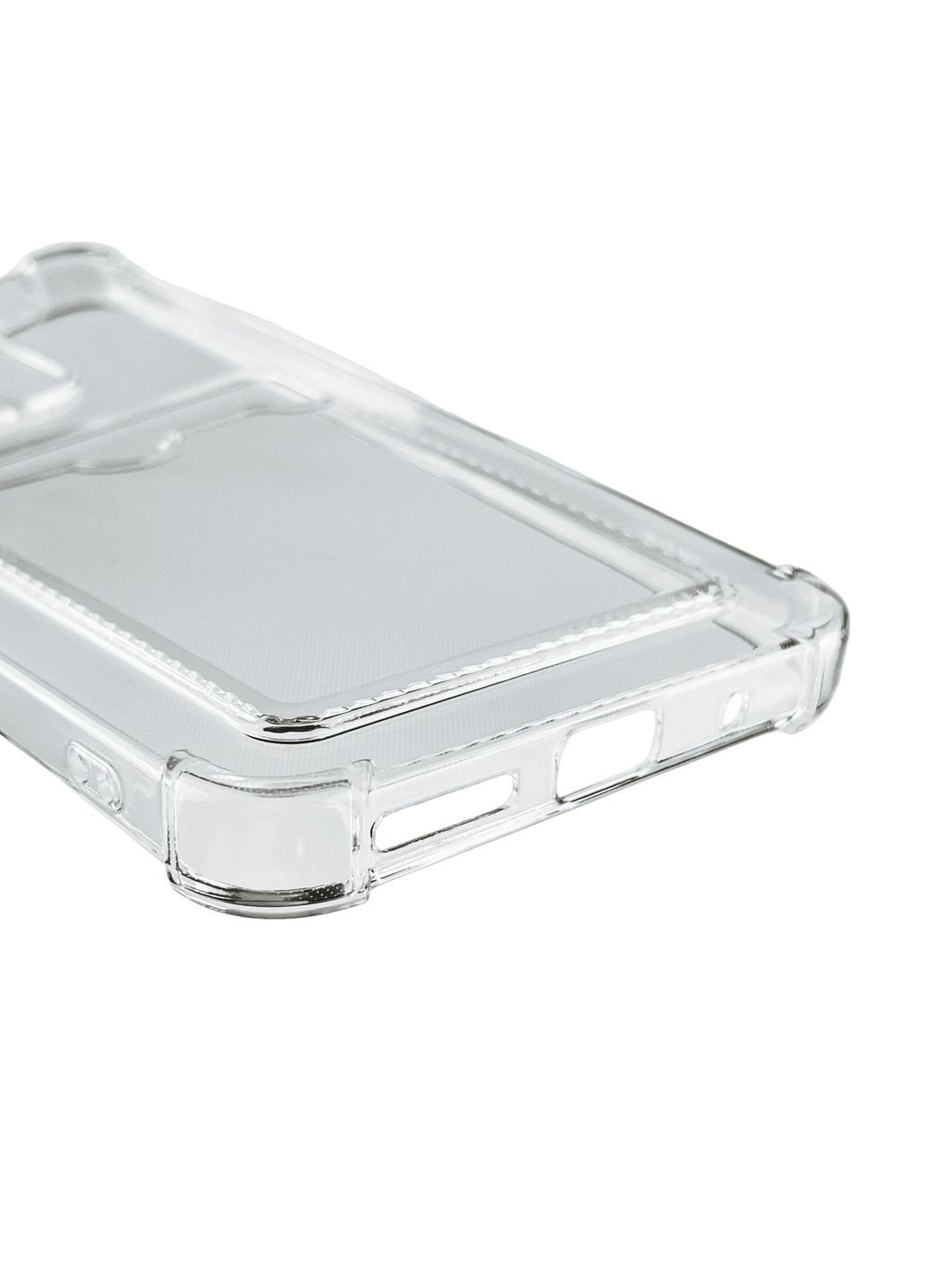 Чехол для Poco M6 с бронь углами с карманом для визиток карточек k-pop на сяоми поко м6 прозрачный Xiaomi (366023425)