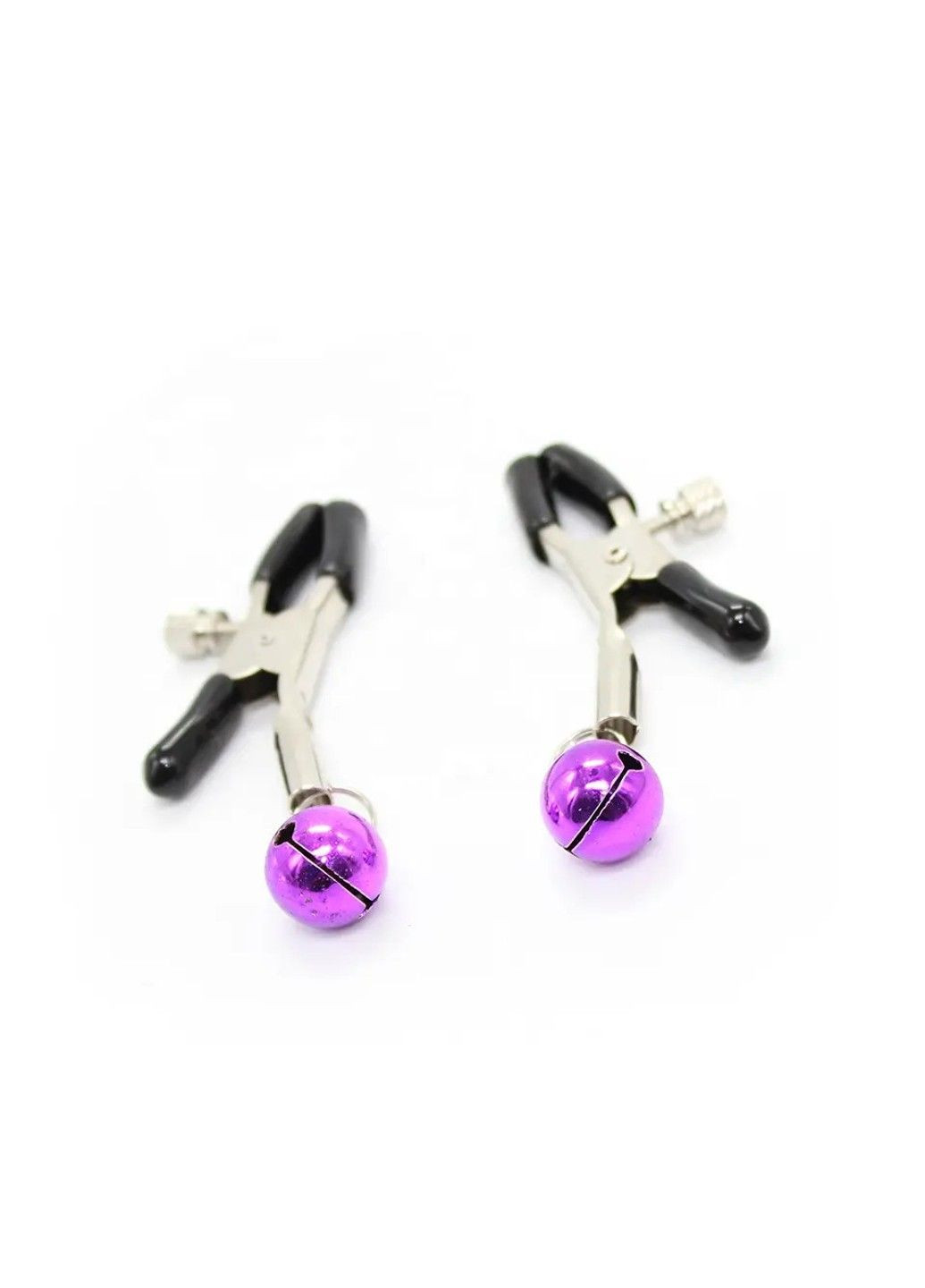 Затискачі на соски та статеві губи з кульками фіолетового кольору (пара) We Love (284279325)