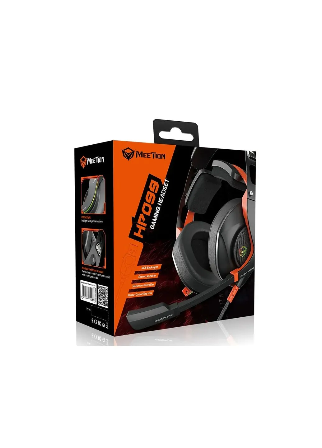 Навушники (MT-HP099-A) MEETION HP099 Black/Orange (377856569)