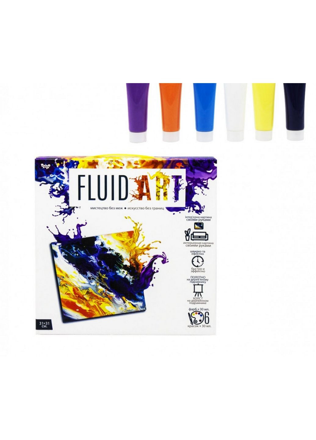 Набір творчої творчості "Fluid ART", 5 видів Danko Toys (288186899)
