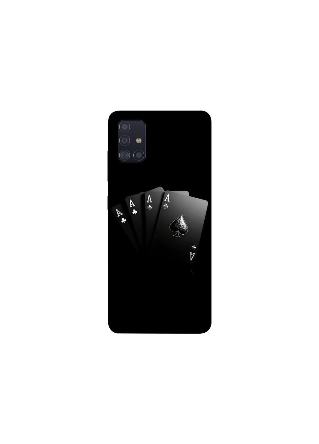 Чохол на Samsung Galaxy A51 Black Cards Frontalka (354666703)