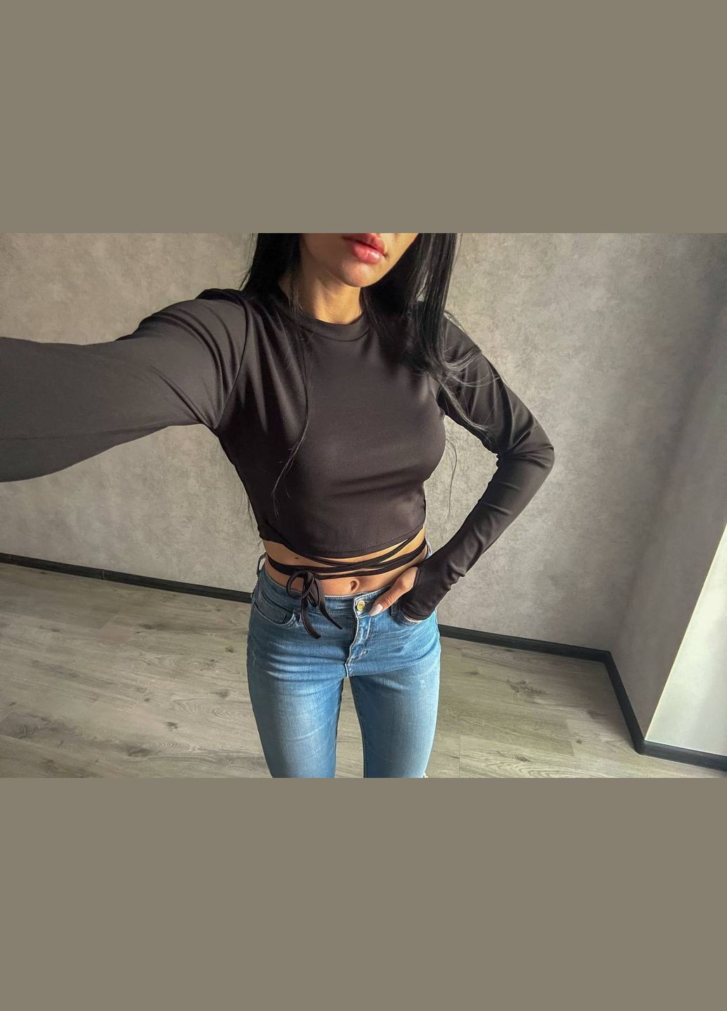 Топ з зав'язками та довгим рукавом Adelante (321215320)