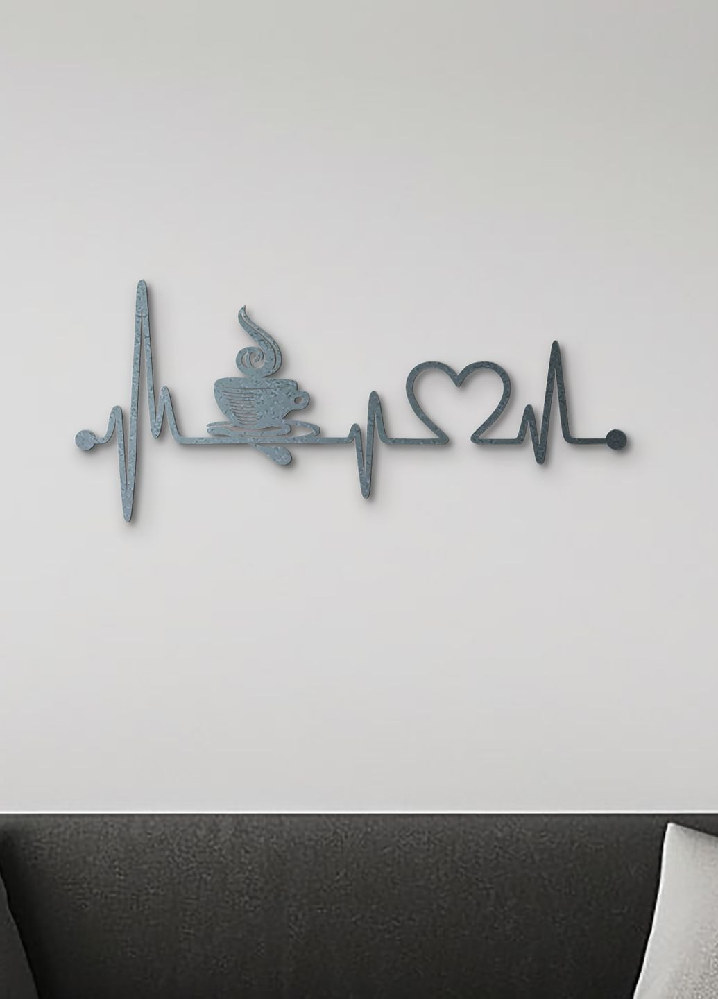 Дерев'яна картина на кухню, декоративне панно з дерева "Кава для коханої", мінімалістичний стиль 40х18 см Woodyard (291843299)