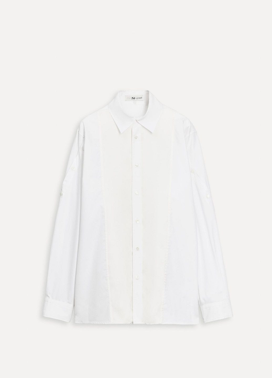 Белая классическая рубашка однотонная Zara