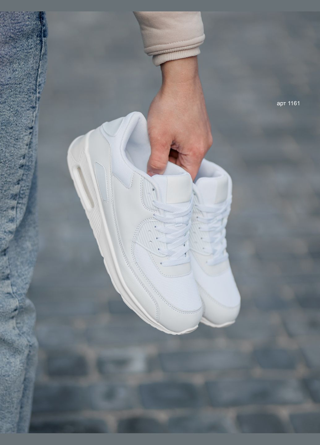 Белые демисезонные кроссовки white No Brand Air Max 90