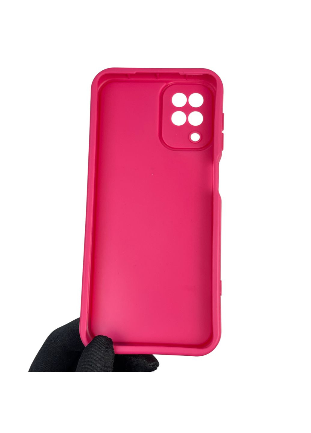 Чехол силиконовый Soft Touch с 3D принтом для Galaxy M12 (SM-M127F) малиновый (Полная защита камеры) Samsung (371652915)