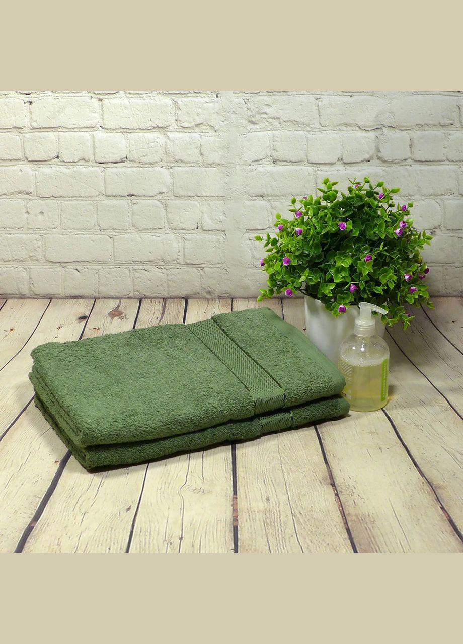 Aisha Home Textile полотенце махровое aisha - зеленый 50*90 (400 г/м²) зеленый производство -