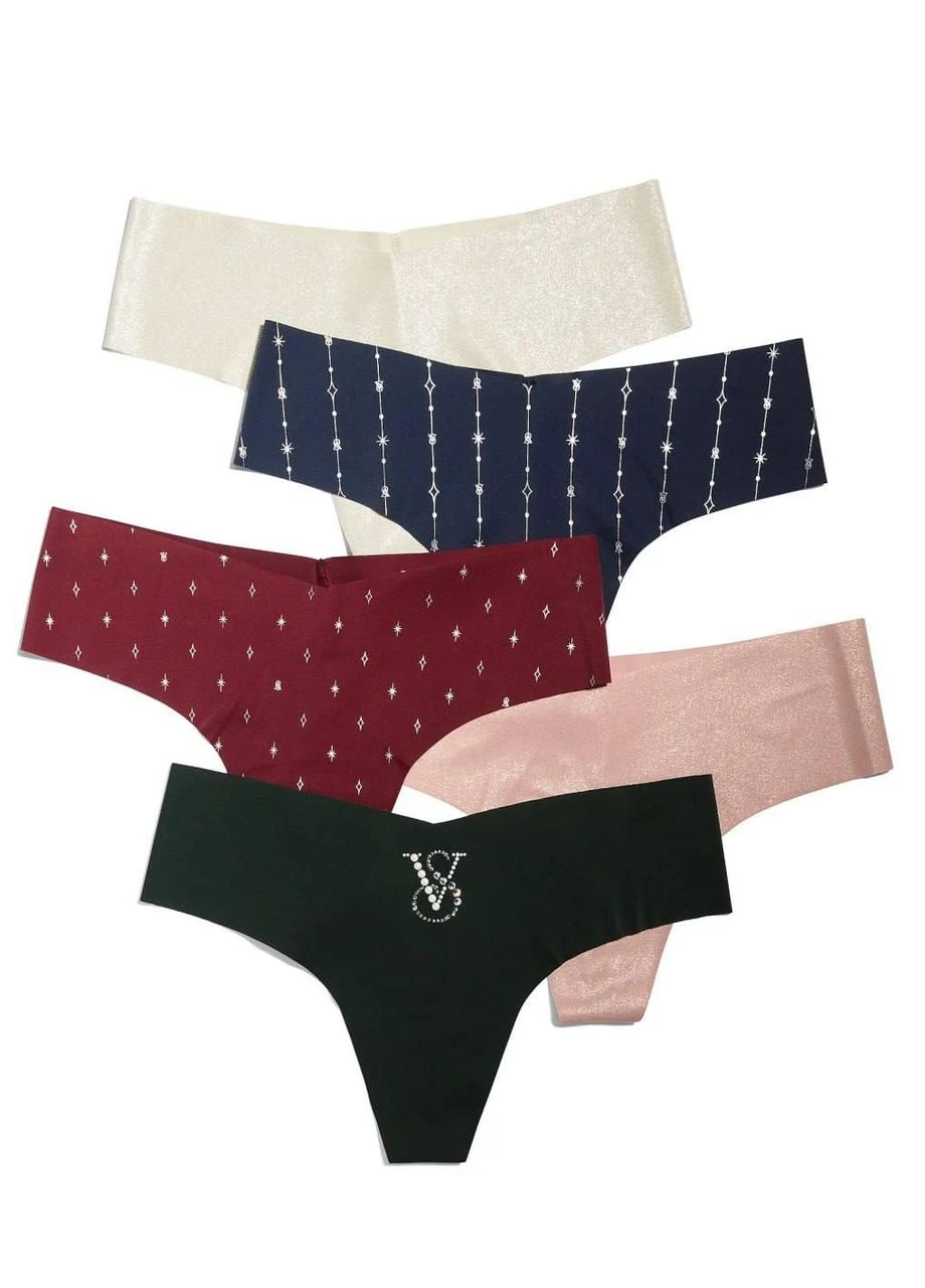 Набір трусиків танга жіночих M 5 шт Різні кольори Victoria's Secret (395314241)