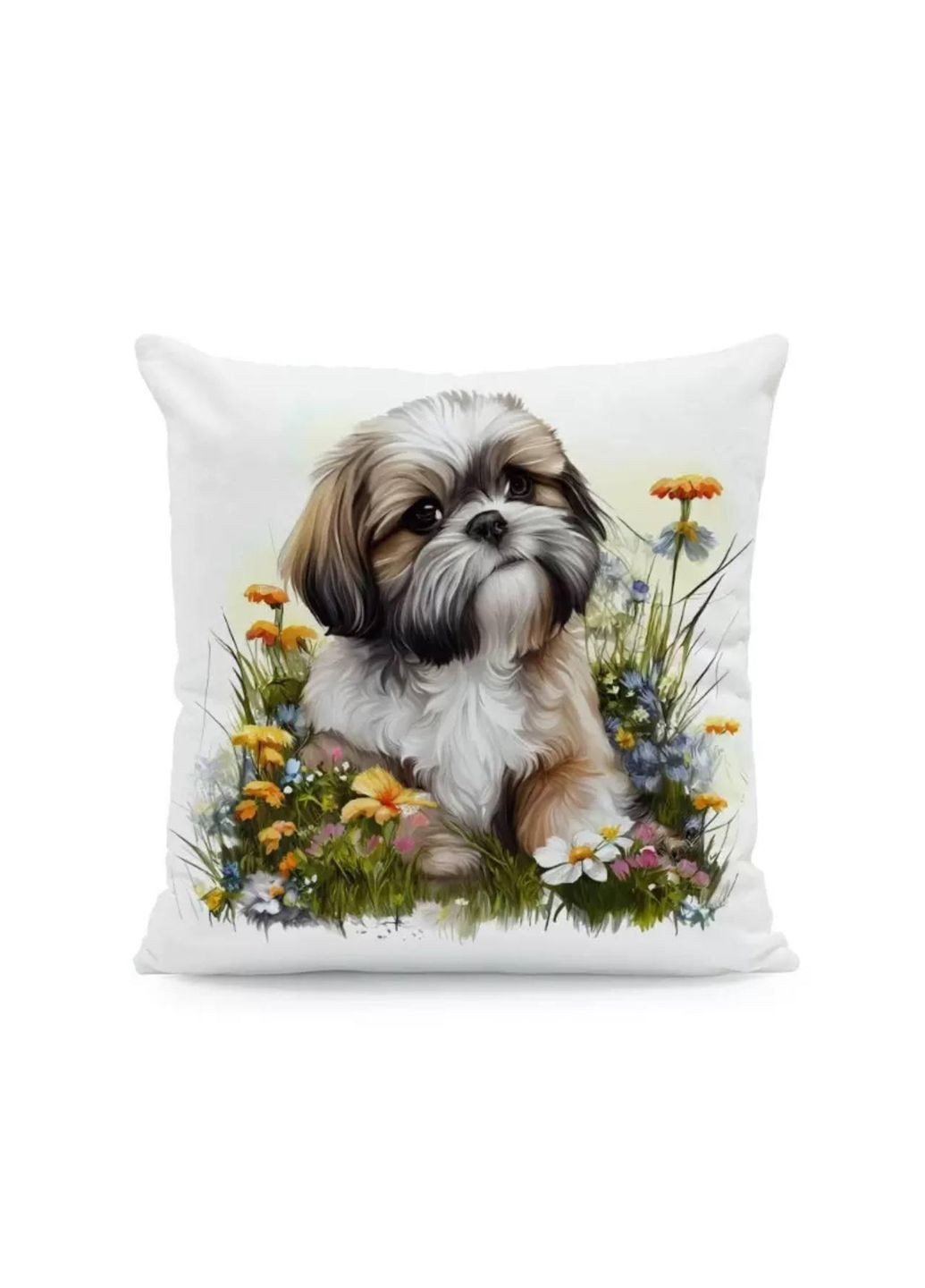 Декоративная наволочка Шица Белая 45×45 см No Brand (333163356)