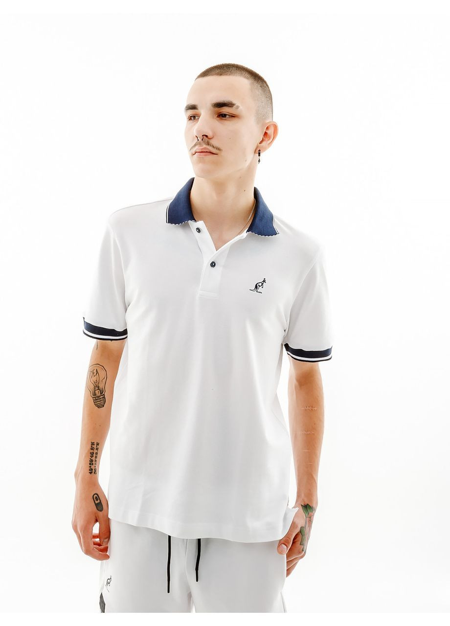 Біла футболка поло lines polo pique' el r-fit Australian