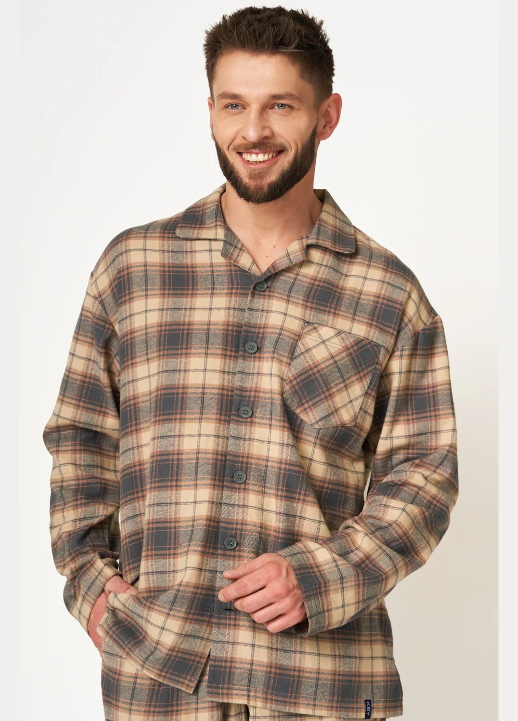 Фланелева чоловіча піжама MNS 402 Key (311596169)