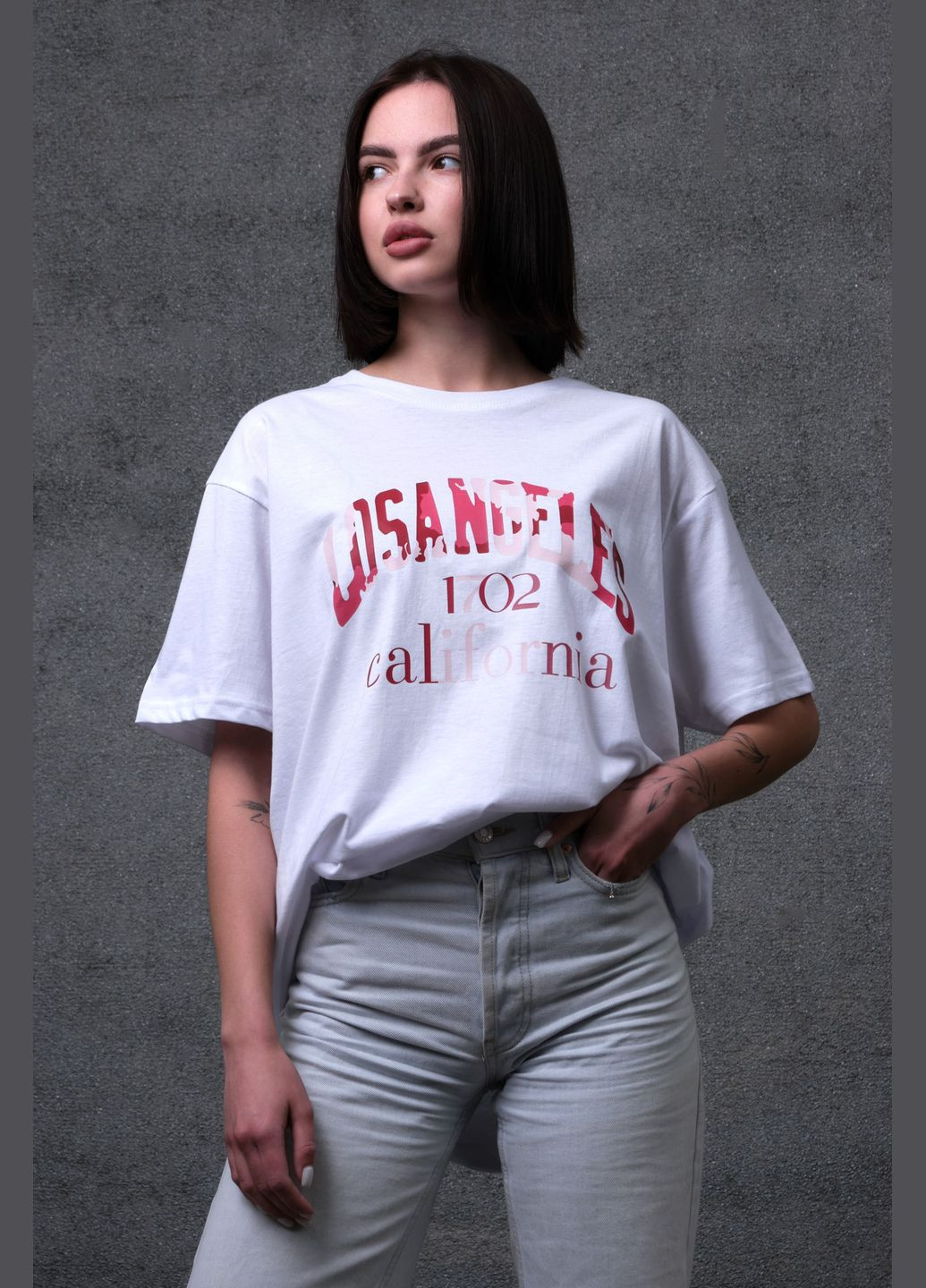 Оверсайз Футболка З Принтом Califonia Without - (292553229)