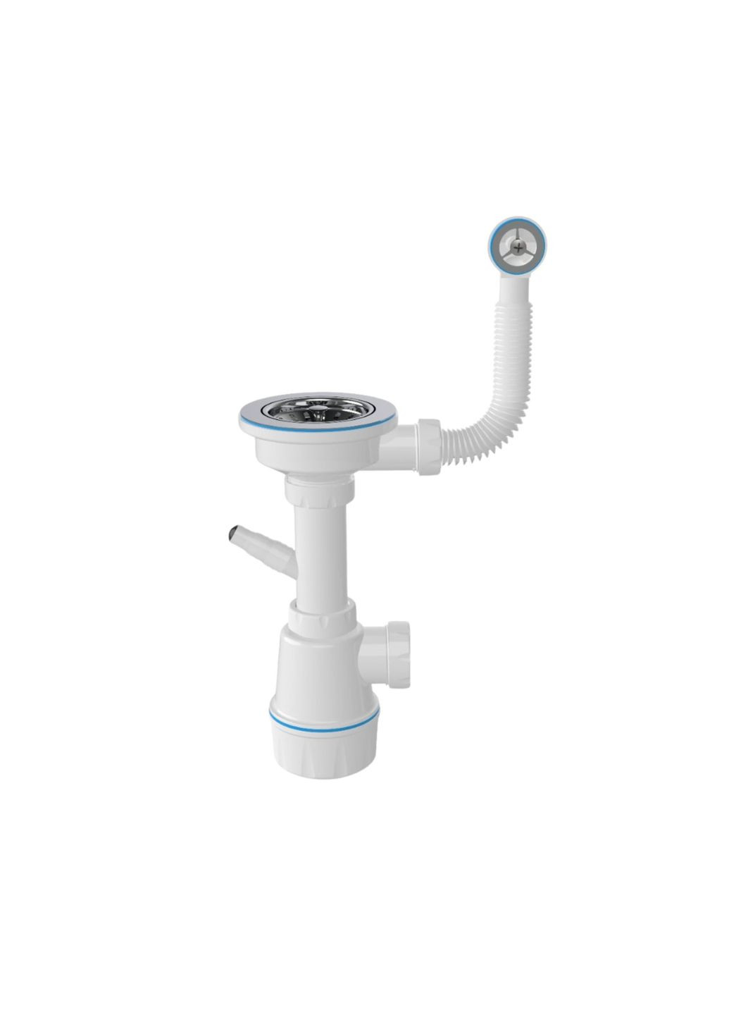 Комплект: Мийка Aria 5851 чорна + Змішувач BG76 чорний + Сифон 1041 Valeso (361304765)