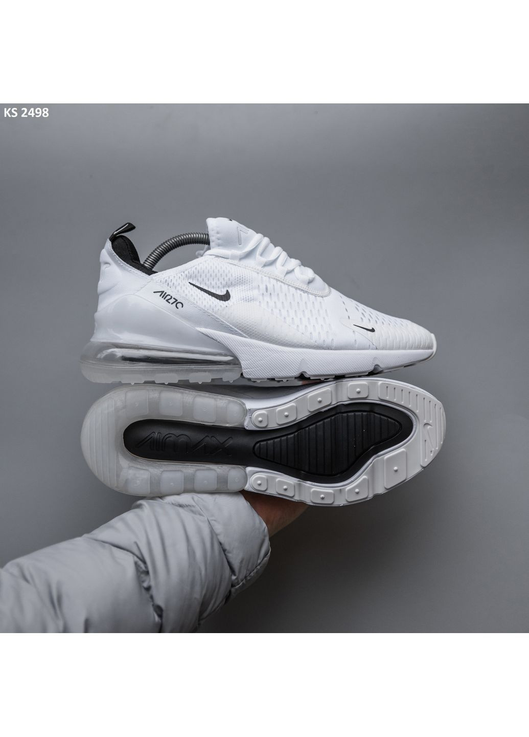 Білі Осінні кросівки чоловічі nike air max 270 white найк аір макс 270 No Brand