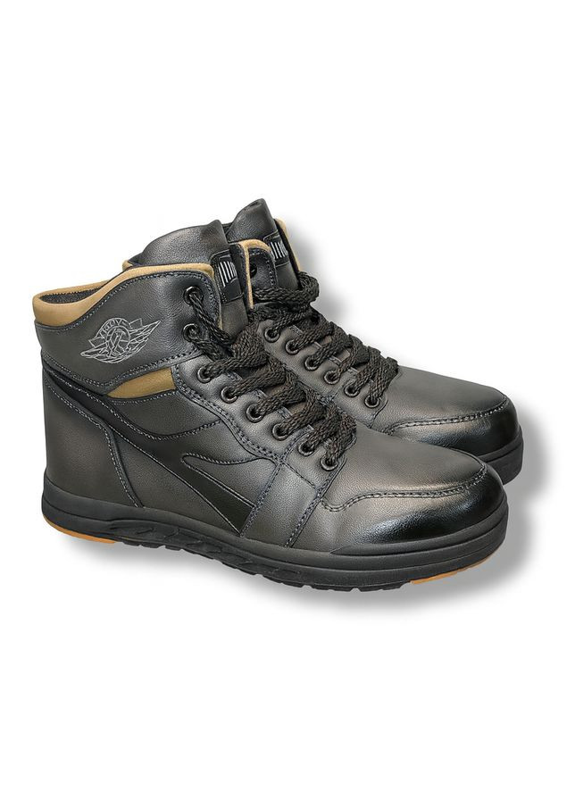 Серые зимние ботинки мужские зимние серые (1017-2p) Foshan