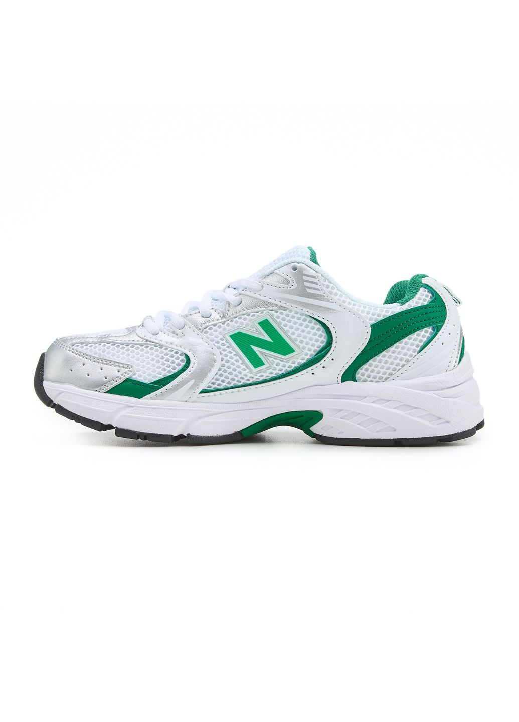 КРОСІВКИ ЖІНОЧІ NEW BALANCE 530 WHITE SILVER GREEN НЬЮ БЕЛАНС 530 No Brand сірі демісезони (367169703)