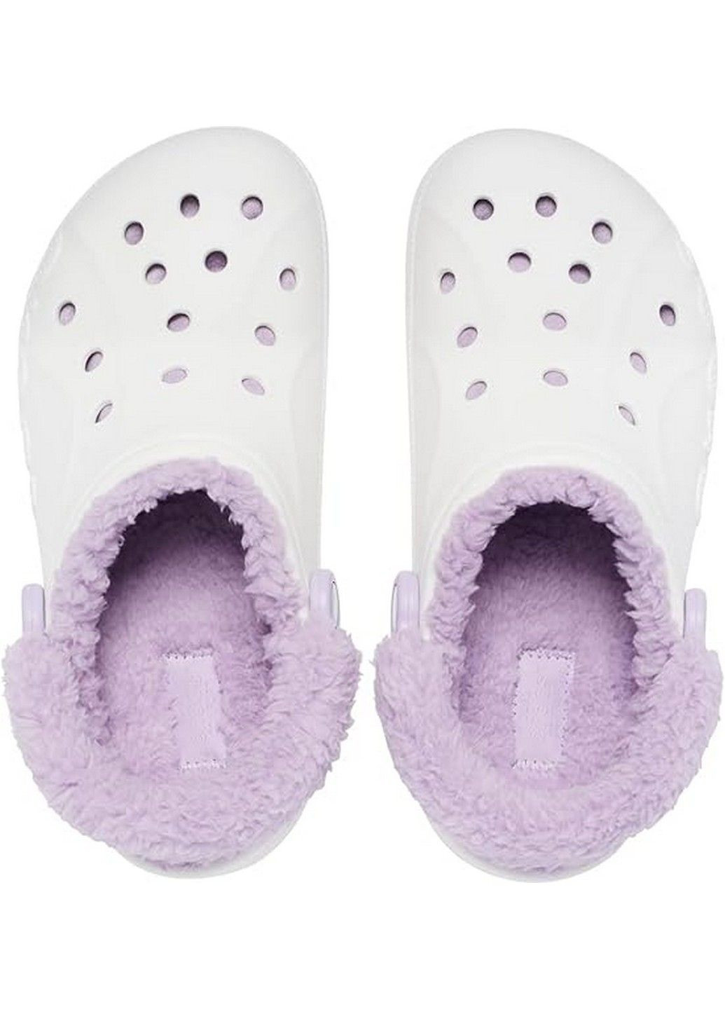 Белые кроксы на меху Crocs