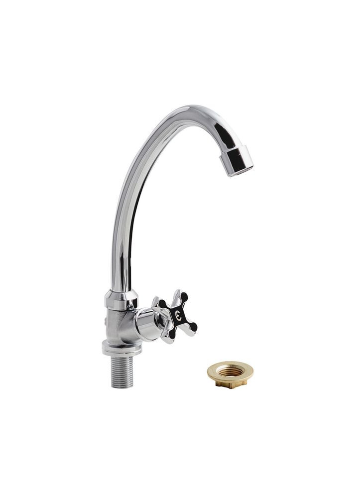 Змішувач для кухні кухонний кран на мийку з гайкою VEN9A402 кухонний змішувач вал монокран WAL (313293276)