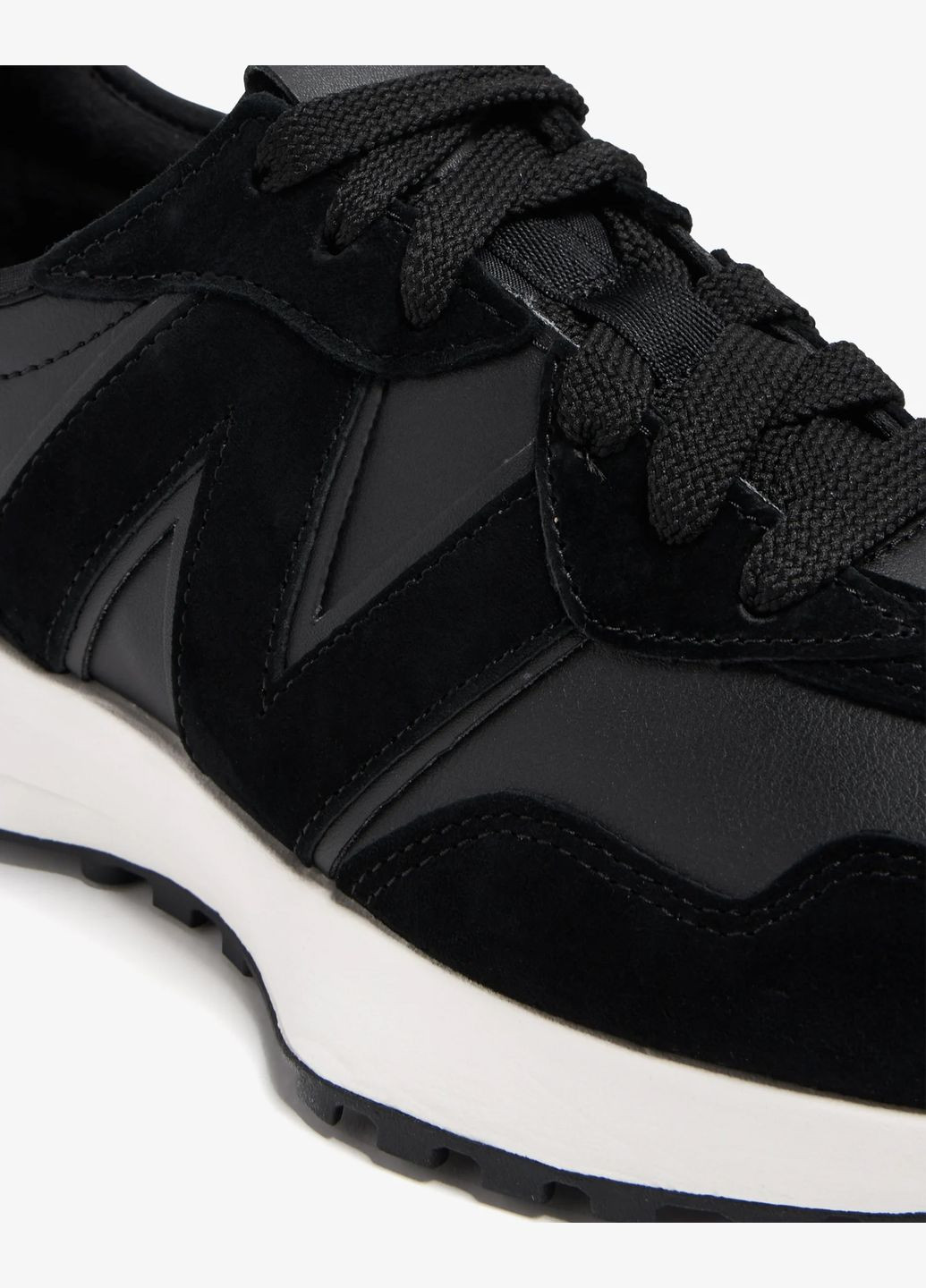 Чорні всесезон кросівки чоловічі 327 u327li весна-літо замша шкіра чорні New Balance